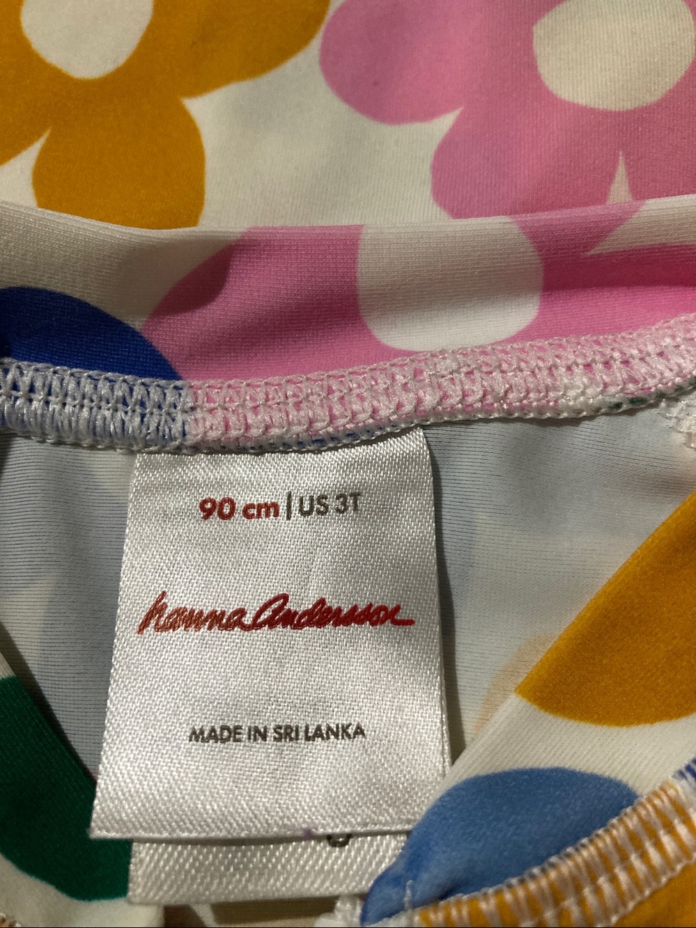 Hanna Andersson Multicolor Floral Zip-Front Rash Guard One-Piece - Picture 5 of 7